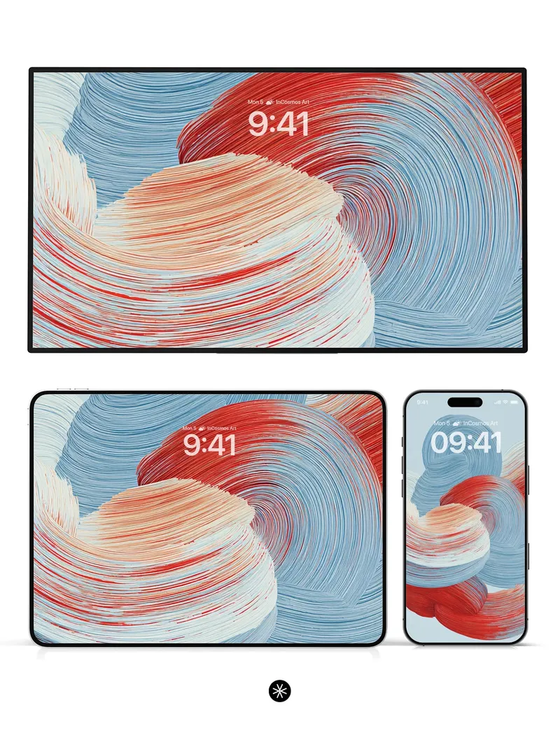 Dynamic Swirls Abstract Wallpaper