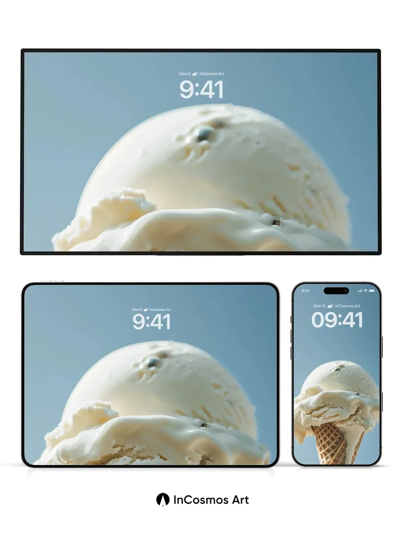 Creamy Drift Wallpaper with Melting Grace