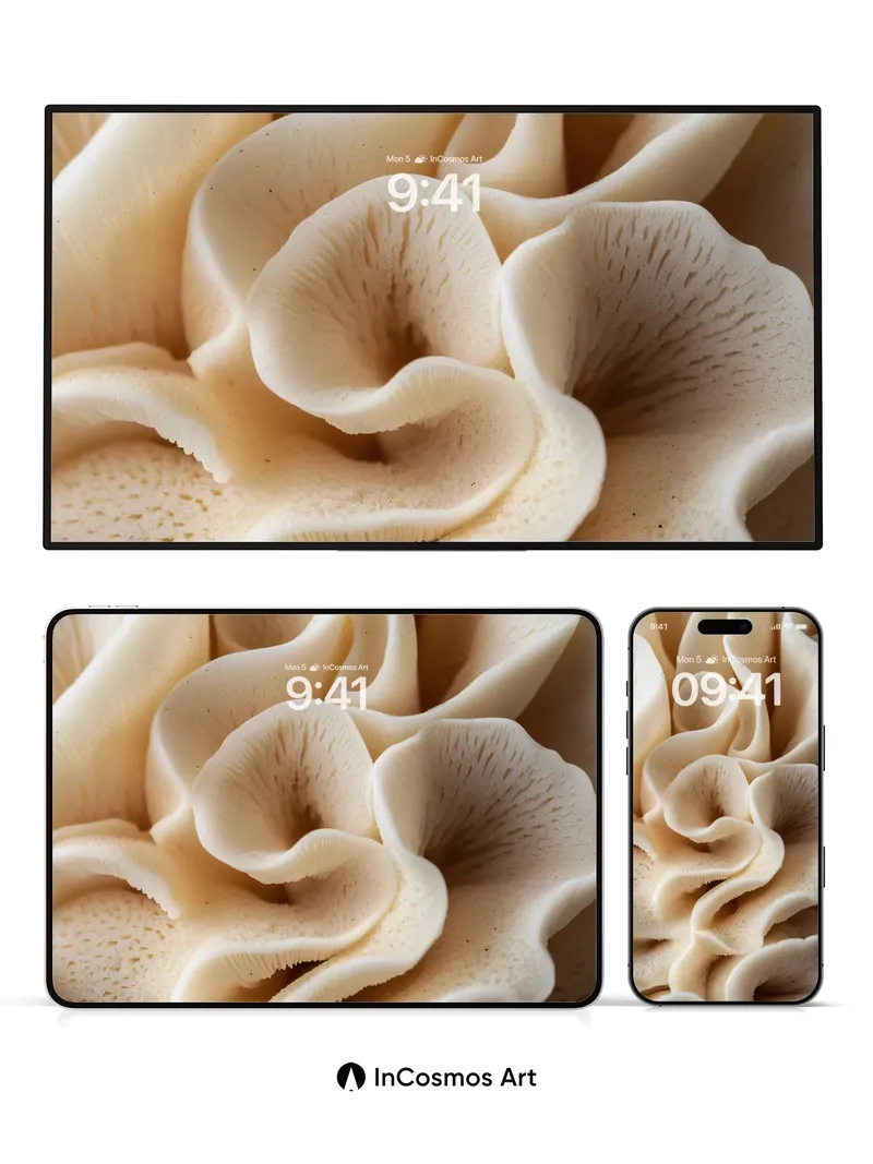 Silken Folds Wallpaper with Breathable Light