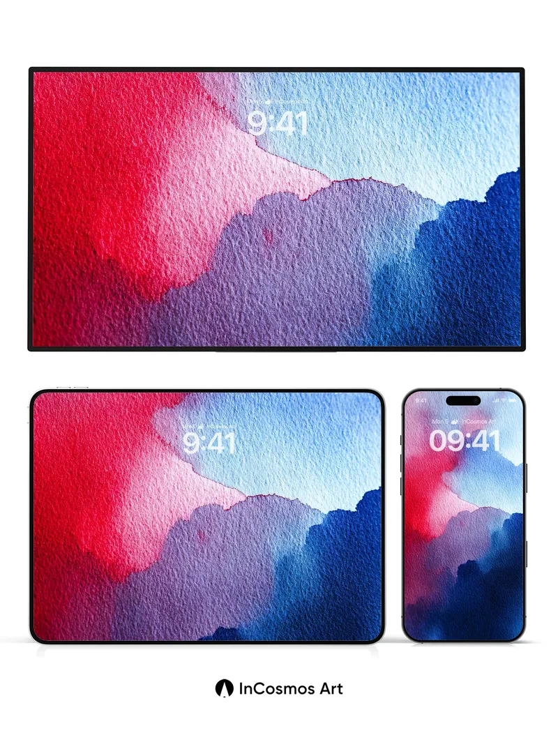 Crimson Veil Wallpaper with Breathable Hues