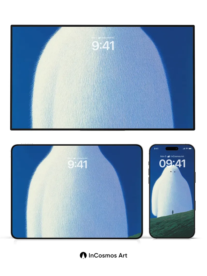 Serenity Snow Ghost Wallpaper with Silent Figure