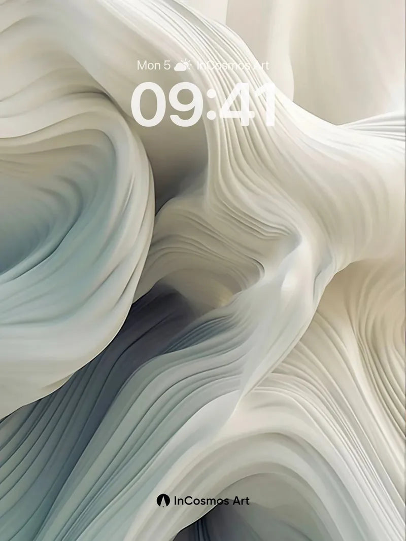 Sculpted Serenity Wallpaper with Ethereal Flow