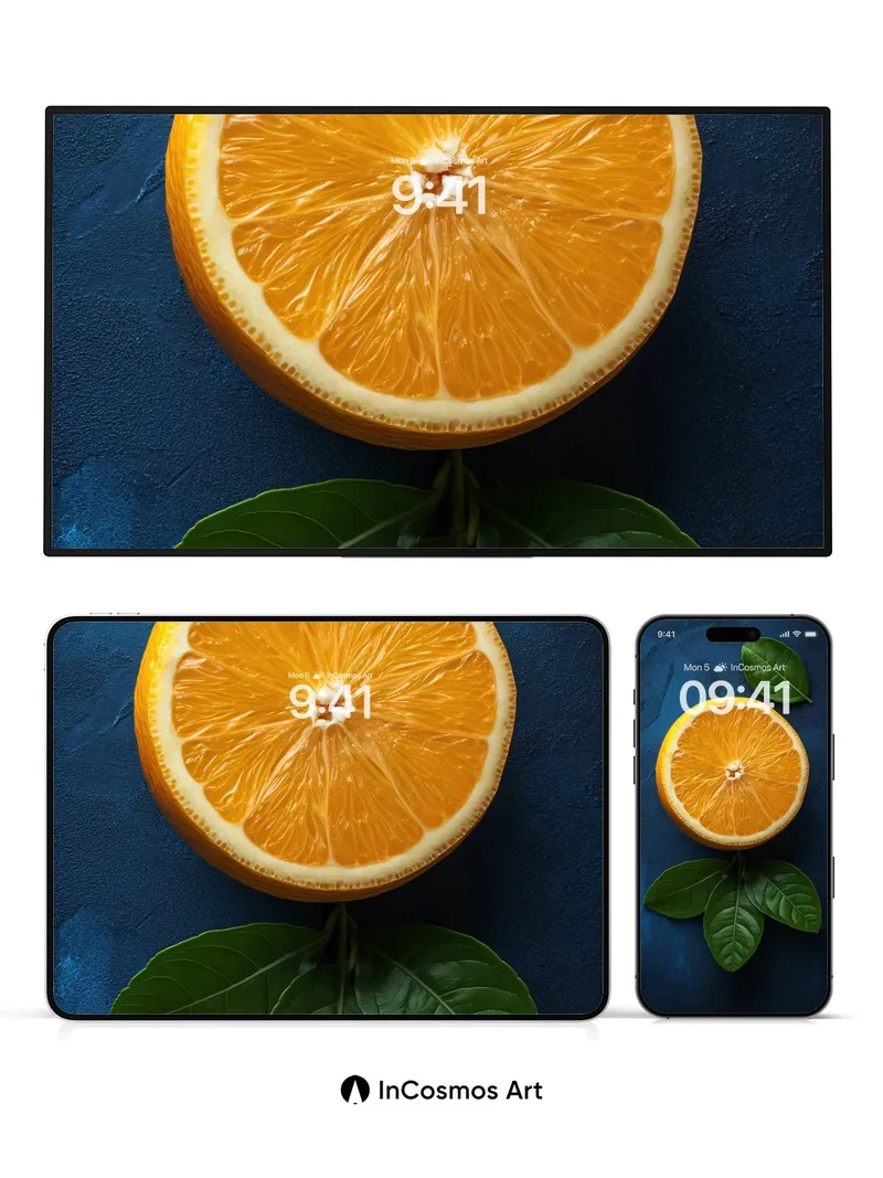 Velvet Citrus Wallpaper with Verdant Whispers