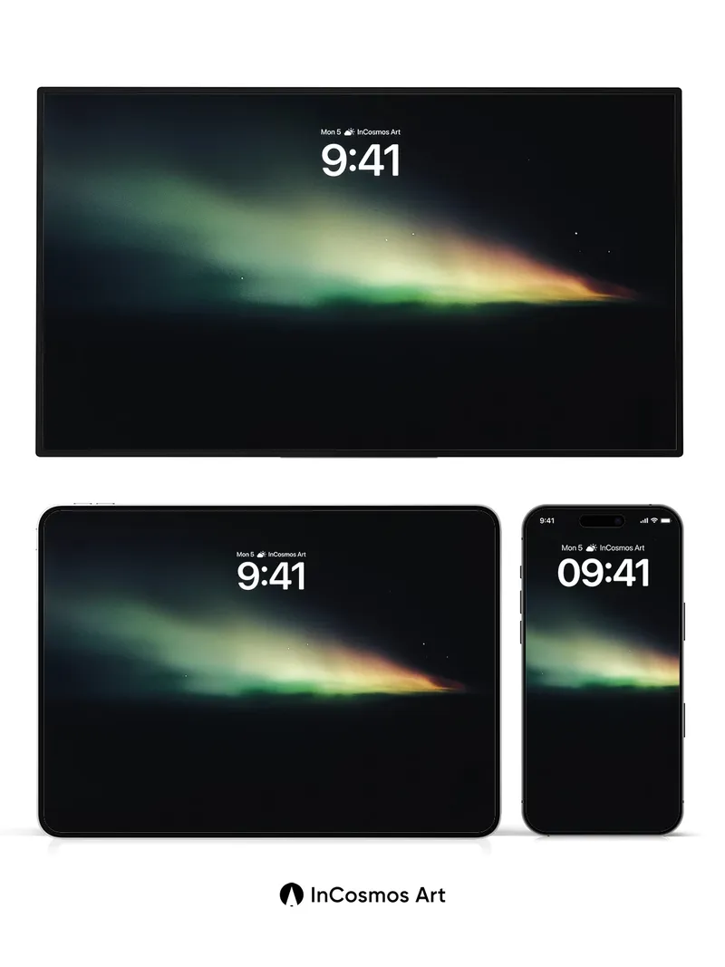 Silent Aurora Wallpaper with Ethereal Light Veil