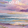 Lavender Horizon Wallpaper with Gold Veins wallpaper for iPhone, iPad & Mac