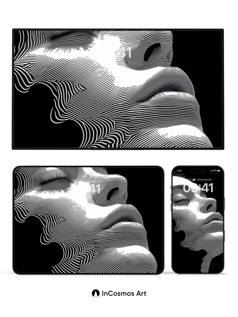 Serenity in Line Wallpaper with Whispering Contours