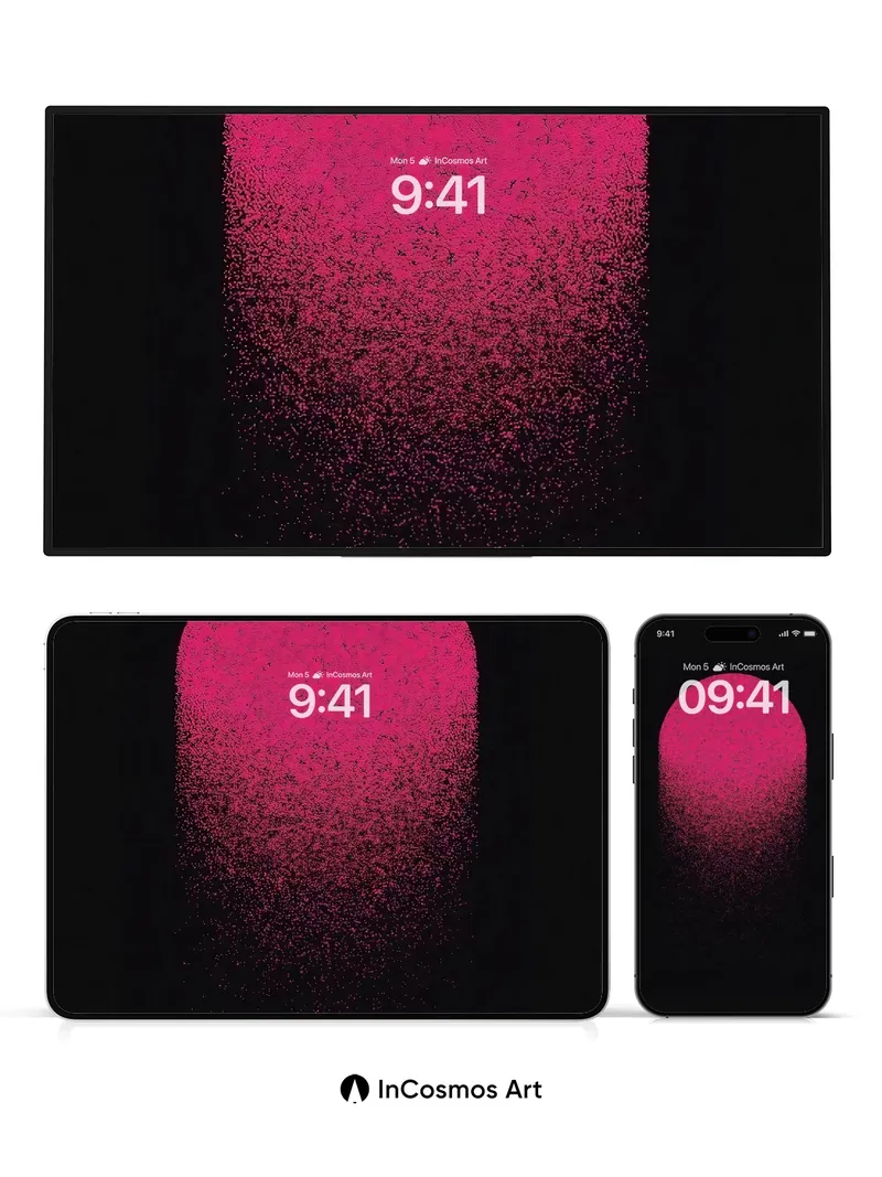 Flickering Nebula Wallpaper with Pixel Dust