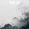 Serenity in Smoke Wallpaper with Floating Peaks wallpaper for iPhone, iPad & Mac