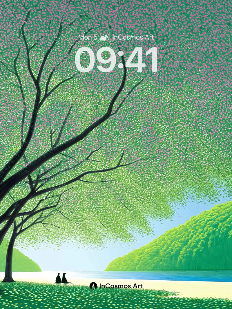 Serenity Under Canopy Wallpaper with Whispering Leaves wallpaper for iPhone, iPad & Mac