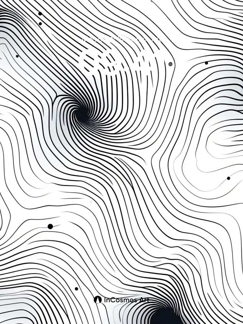 Whirlpool Lines Wallpaper with Hidden Depths