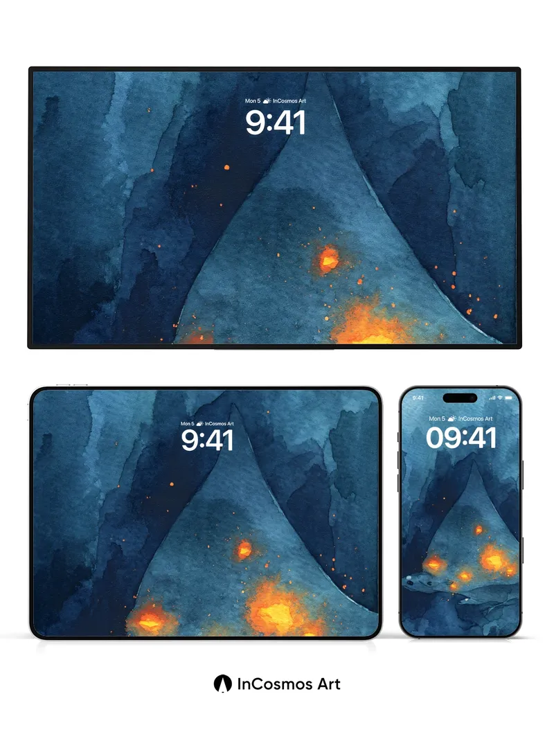 Luminous Abyss Wallpaper with Bioluminescent Rays