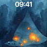 Luminous Abyss Wallpaper with Bioluminescent Rays wallpaper for iPhone, iPad & Mac