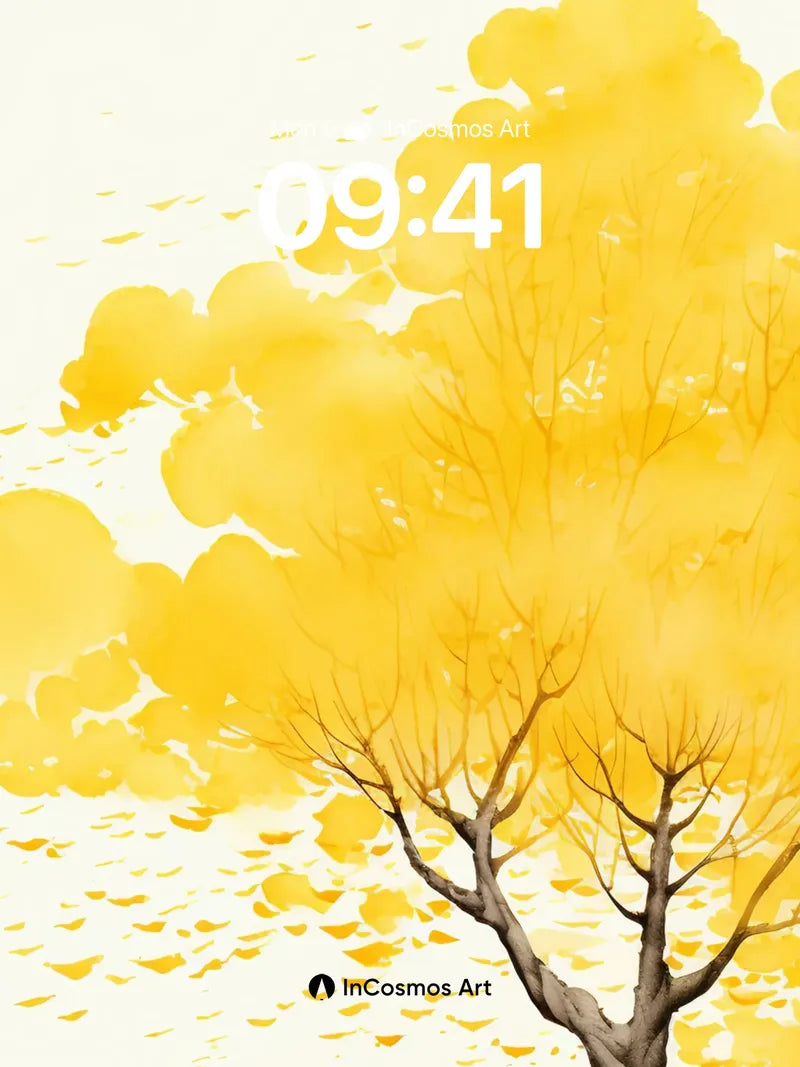 Golden Hush Wallpaper with Solitary Walker