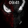 Shadowed Spider-Web Wallpaper with Dual-Eye Gaze wallpaper for iPhone, iPad & Mac