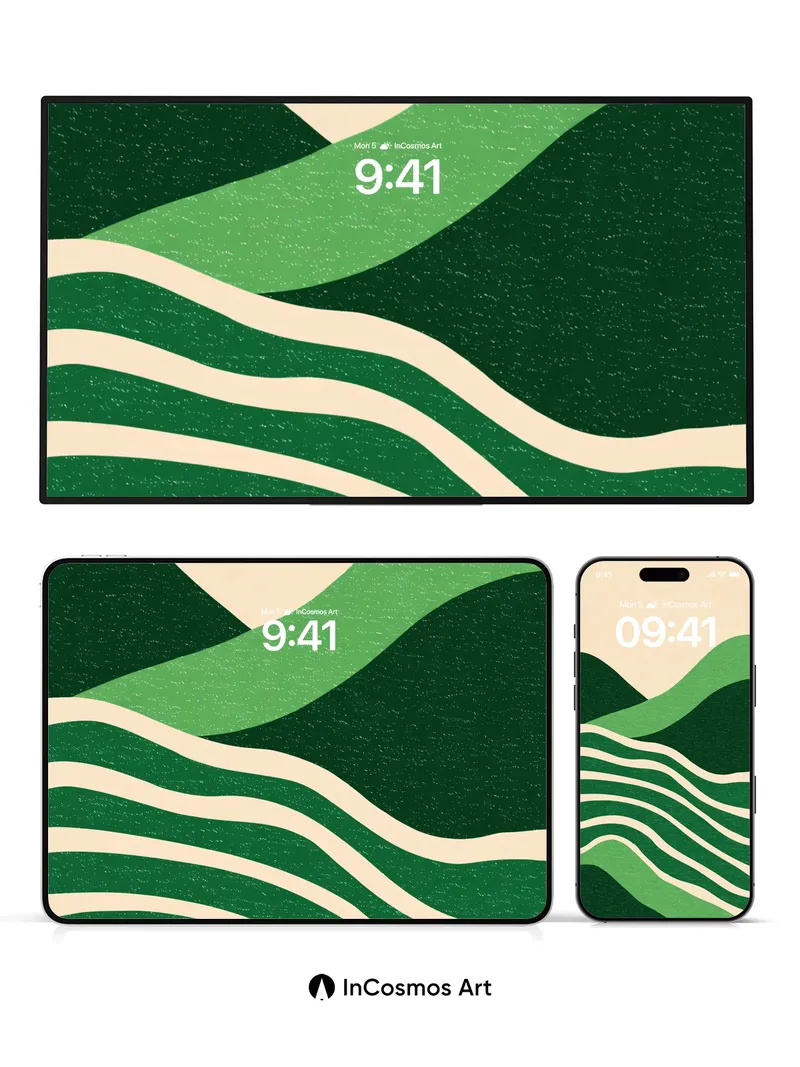 Serene Ridge Wallpaper with Textured Flow