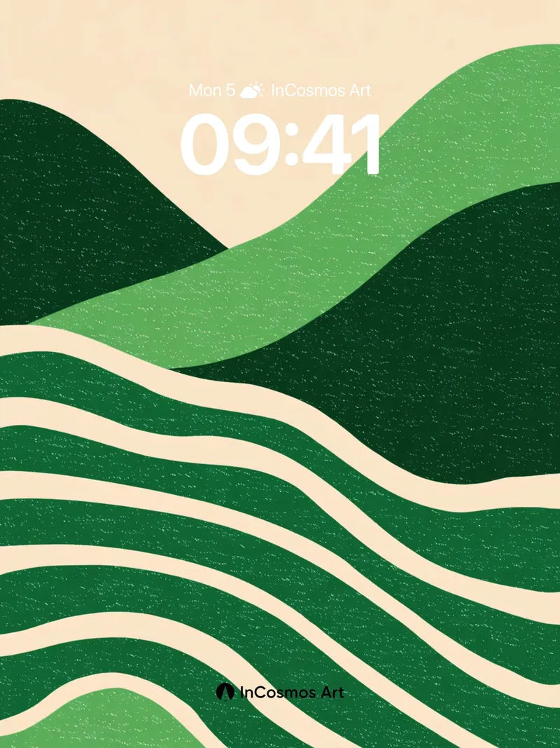 Serene Ridge Wallpaper with Textured Flow