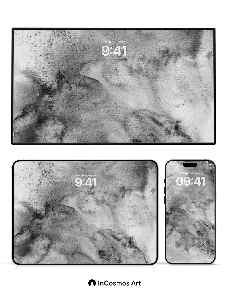 Mist-Smudged Ink Wallpaper with Breathless Depth