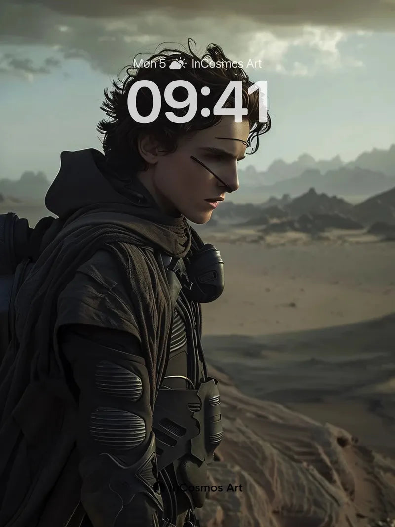 Desert Whisper Wallpaper with Shadowed Gaze