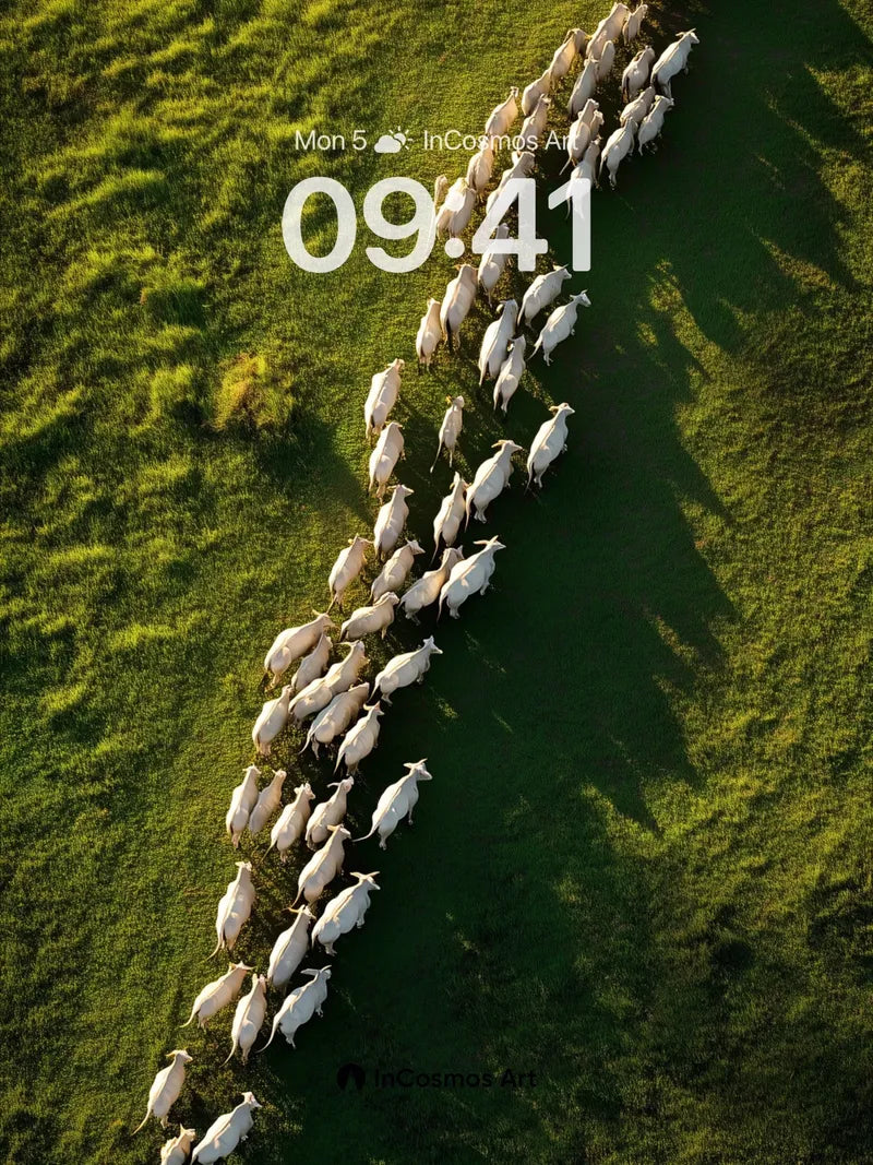 Serenity Herd Wallpaper with Golden Path wallpaper for iPhone, iPad & Mac