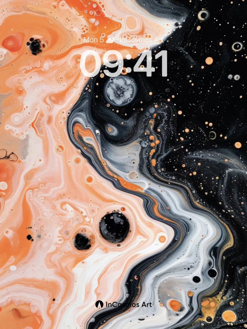 Cosmic Swirl Wallpaper with Celestial Veins