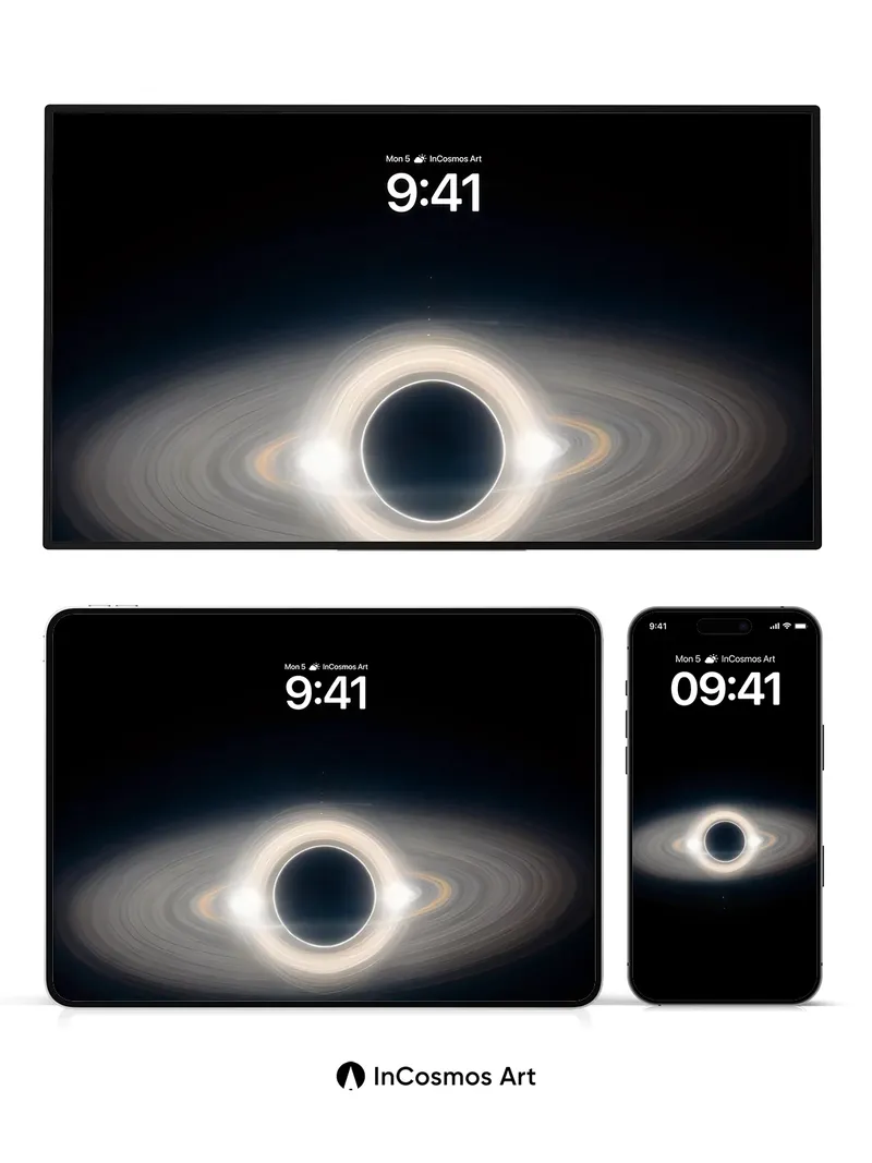 Silent Gravity Wallpaper with Cosmic Rings