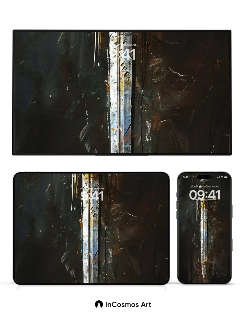 Crimson Echo Wallpaper with Blood-Stained Blade