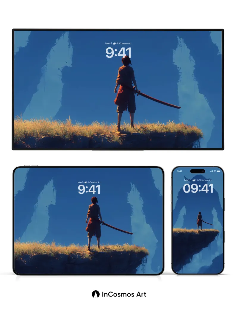 Silhouetted Courage Wallpaper with Monolithic Shadow