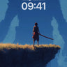Silhouetted Courage Wallpaper with Monolithic Shadow wallpaper for iPhone, iPad & Mac