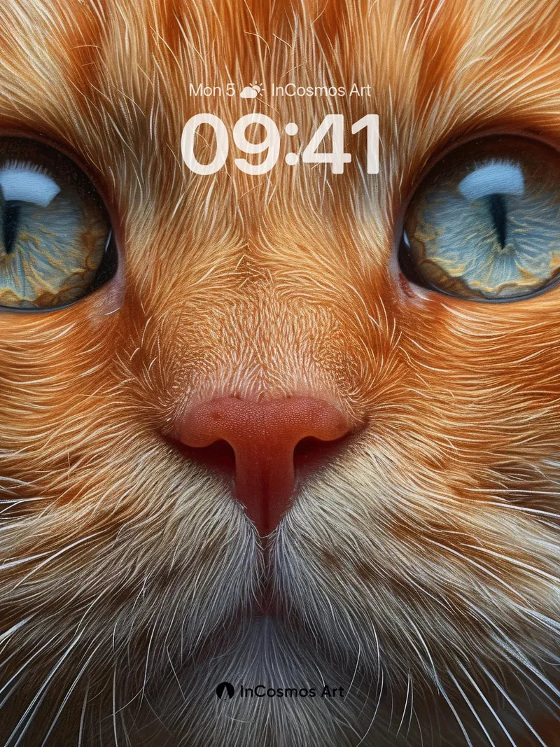 Golden Gaze Wallpaper with Whiskered Depth wallpaper for iPhone, iPad & Mac
