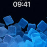 Glowing Blue Ice Cube Background wallpaper for iPhone, iPad & Mac