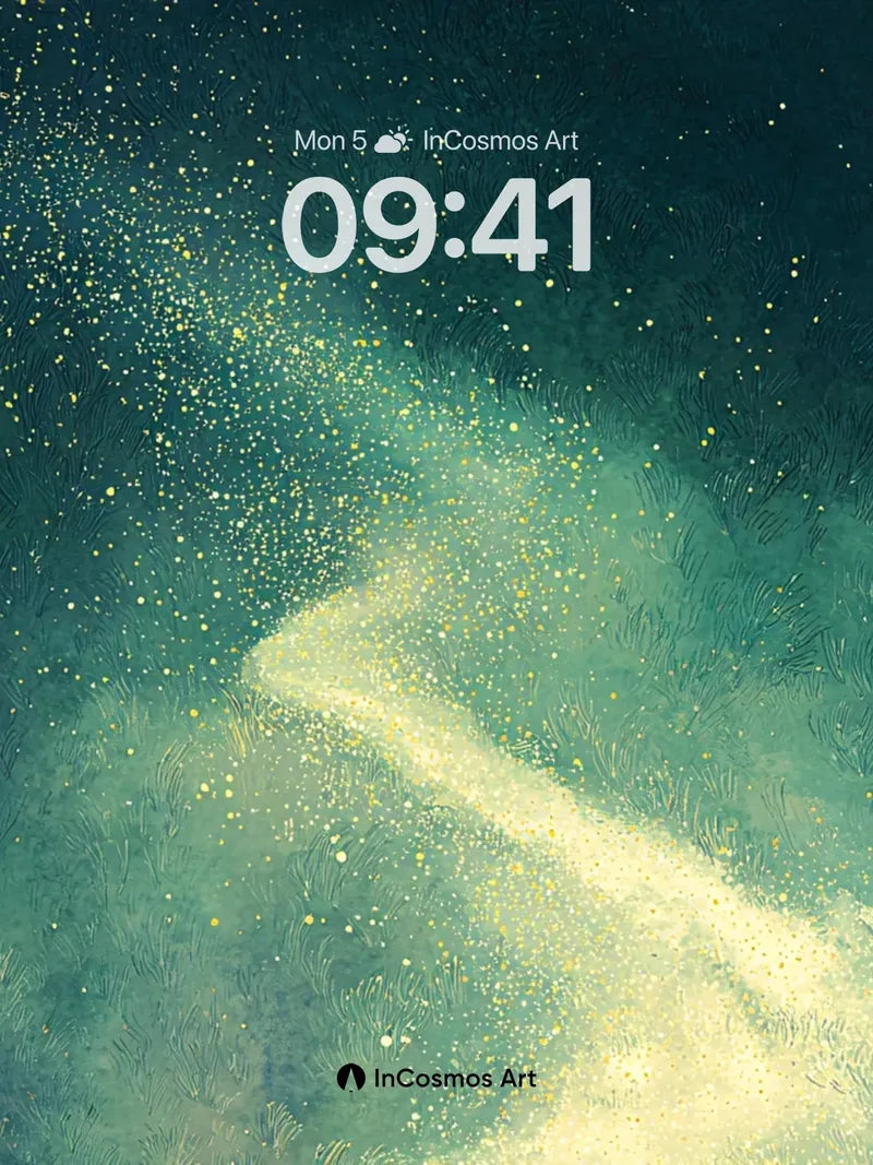 Ethereal Dust Trail Wallpaper in Teal Haze wallpaper for iPhone, iPad & Mac