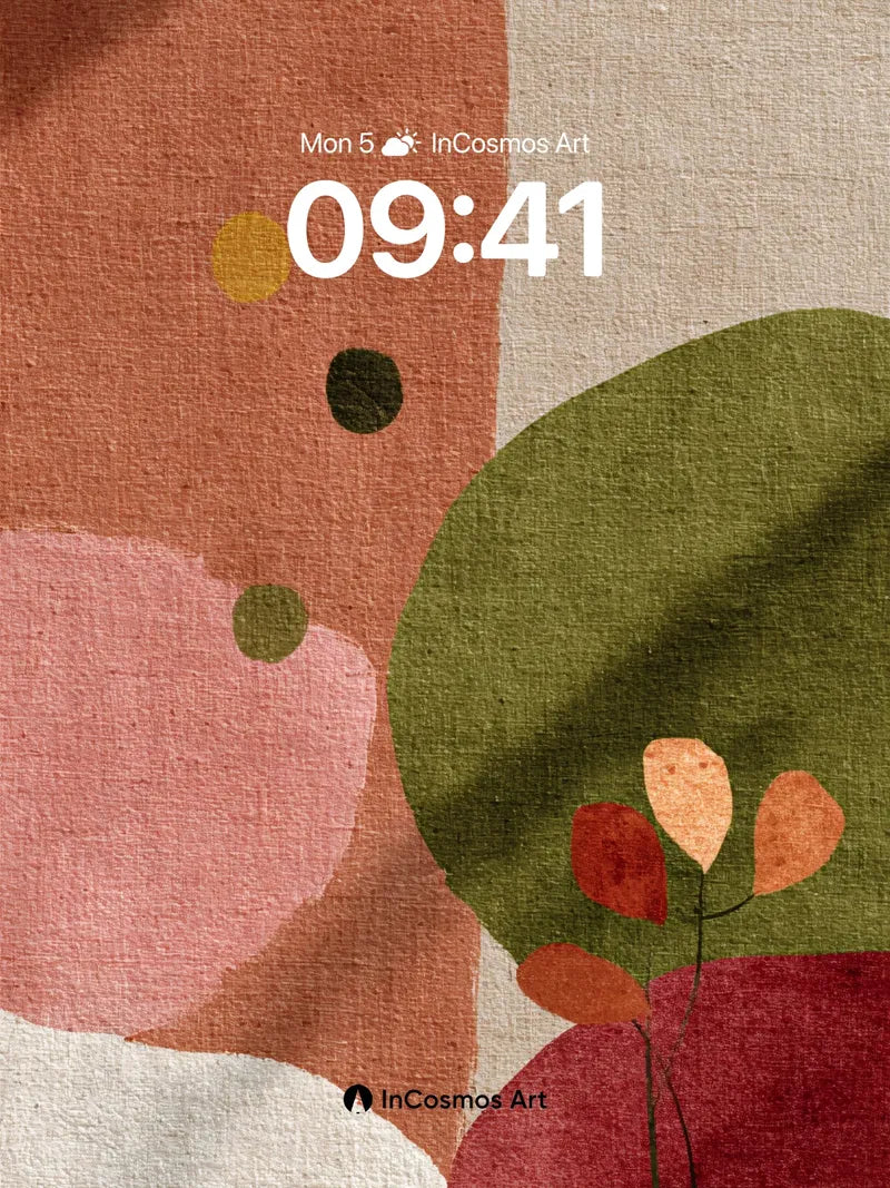 Earthy Hush Wallpaper with Whispering Leaves