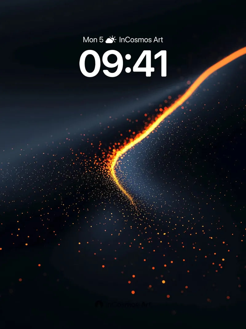 Luminous Vein Wallpaper with Ember Trails