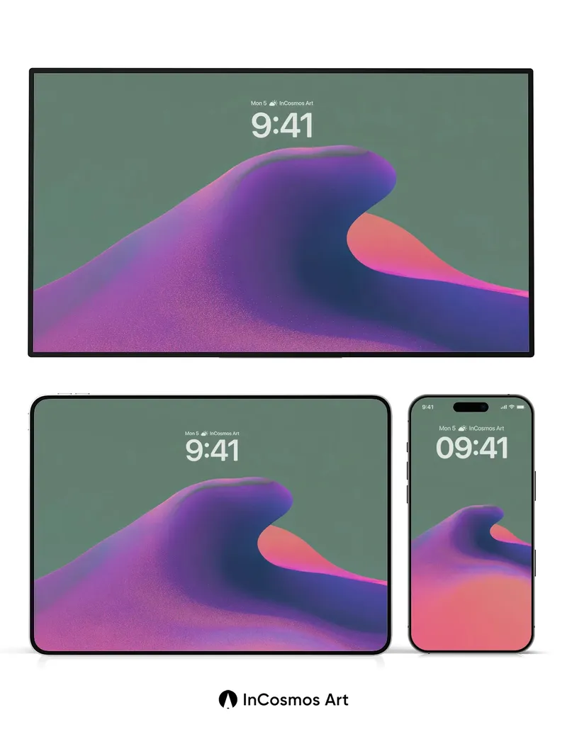 Luminous Dune Wallpaper with Ethereal Flow