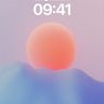 Serene Horizon Wallpaper with Soft Sun Disc wallpaper for iPhone, iPad & Mac
