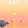 Serenity Sail Wallpaper with Sunset Reflections wallpaper for iPhone, iPad & Mac