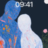 Luminous Embrace Wallpaper with Moonlit Silhouettes wallpaper for iPhone, iPad & Mac