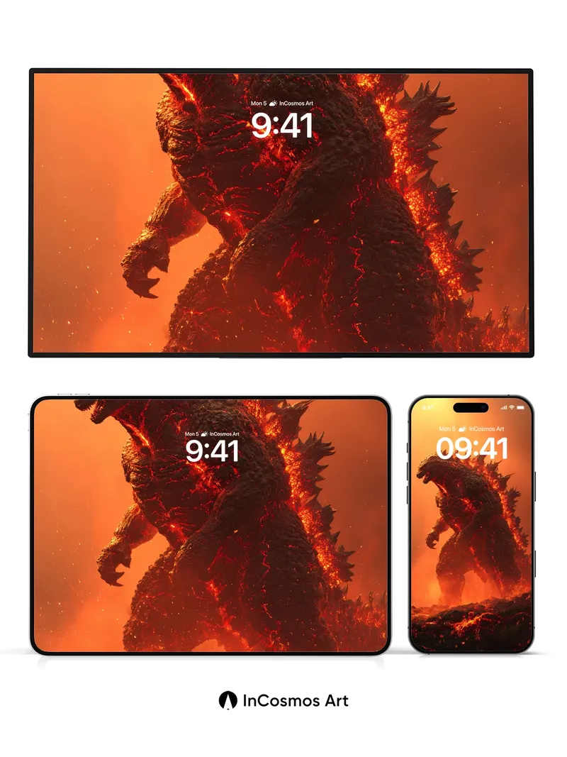 Inferno Titan Wallpaper with Molten Spines