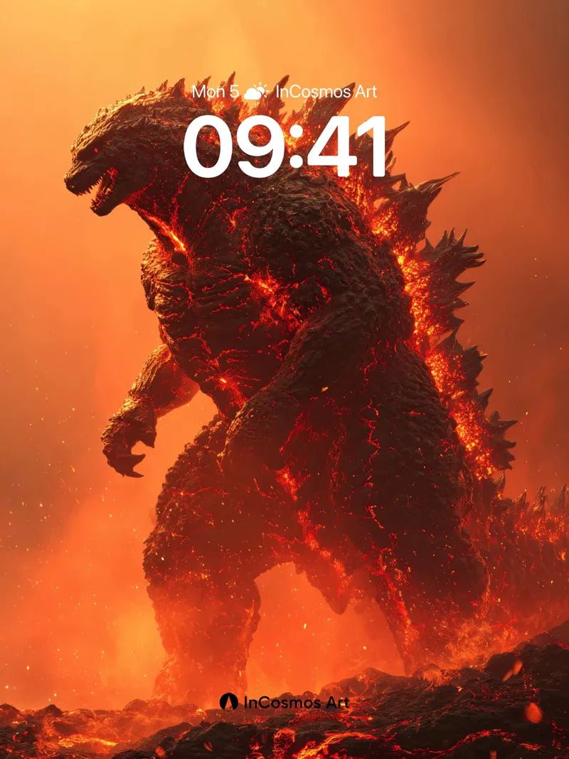 Inferno Titan Wallpaper with Molten Spines