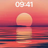 Crimson Horizon Wallpaper with Silent Reflections wallpaper for iPhone, iPad & Mac