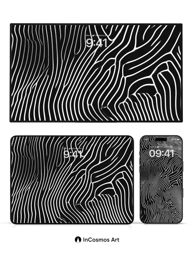 Silent Contour Wallpaper with Whispering Lines