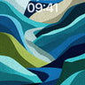 Serenity Flow Wallpaper with Textured Waves wallpaper for iPhone, iPad & Mac
