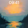 Serenity Lake Wallpaper with Golden Hush wallpaper for iPhone, iPad & Mac