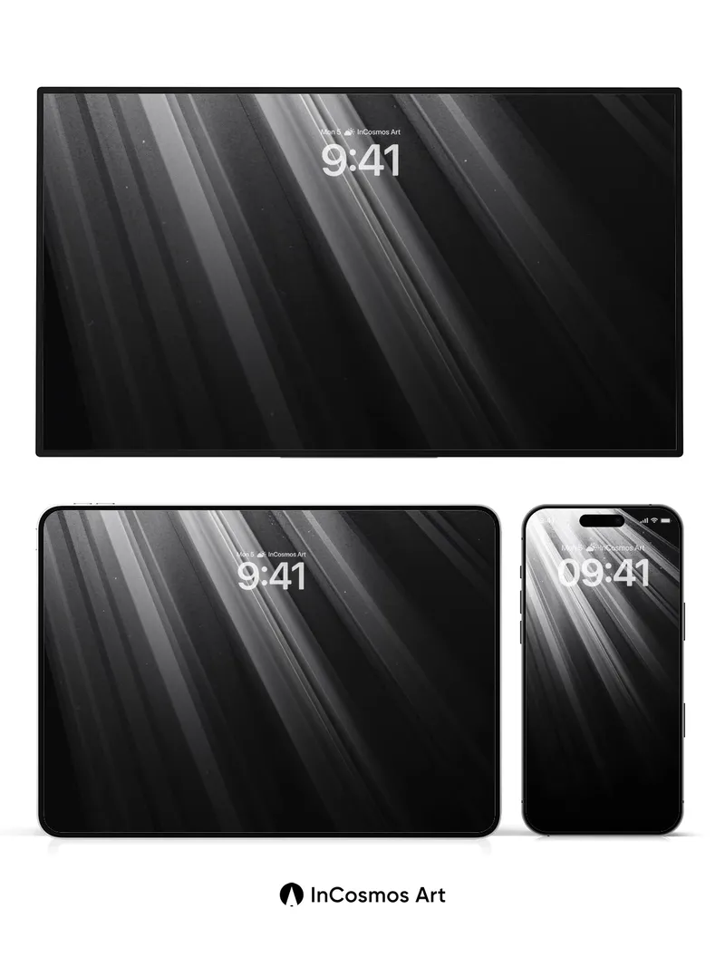 Silent Beam Wallpaper with Starlight Veins