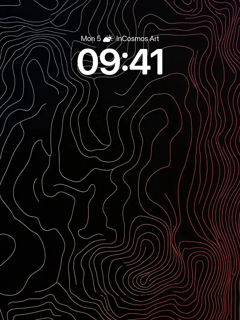 Neon Vein Wallpaper with Topographic Pulse