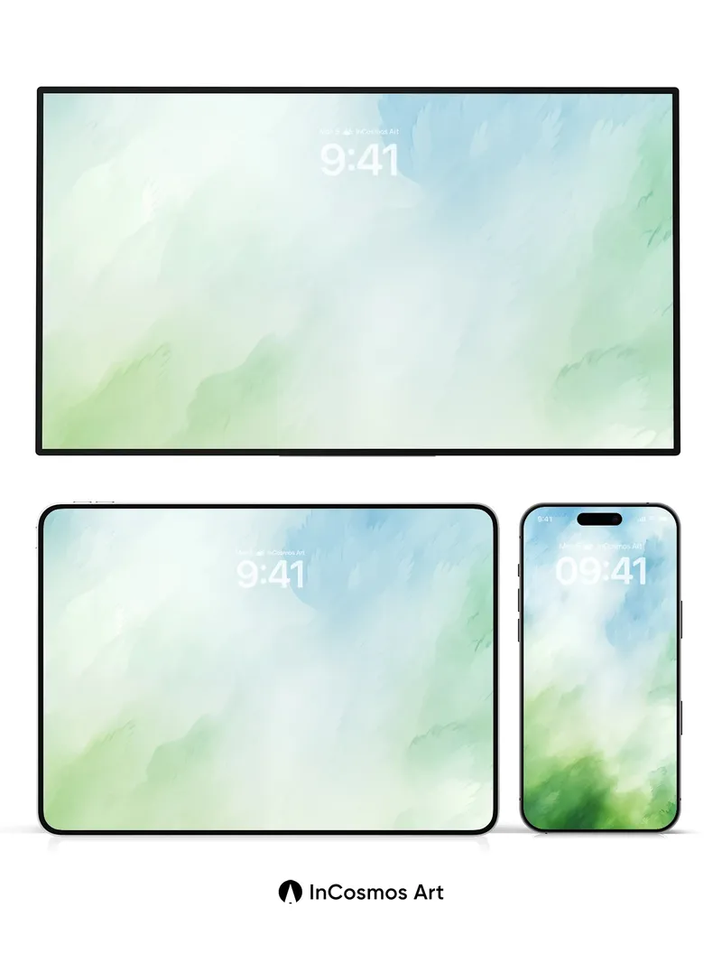 Serenity Sky Wallpaper with Whispering Canopy