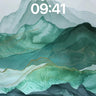 Mist-Swept Jade Wallpaper with Golden Veins wallpaper for iPhone, iPad & Mac