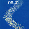 Ocean Current Schooling Fish Wallpaper Deep Blue