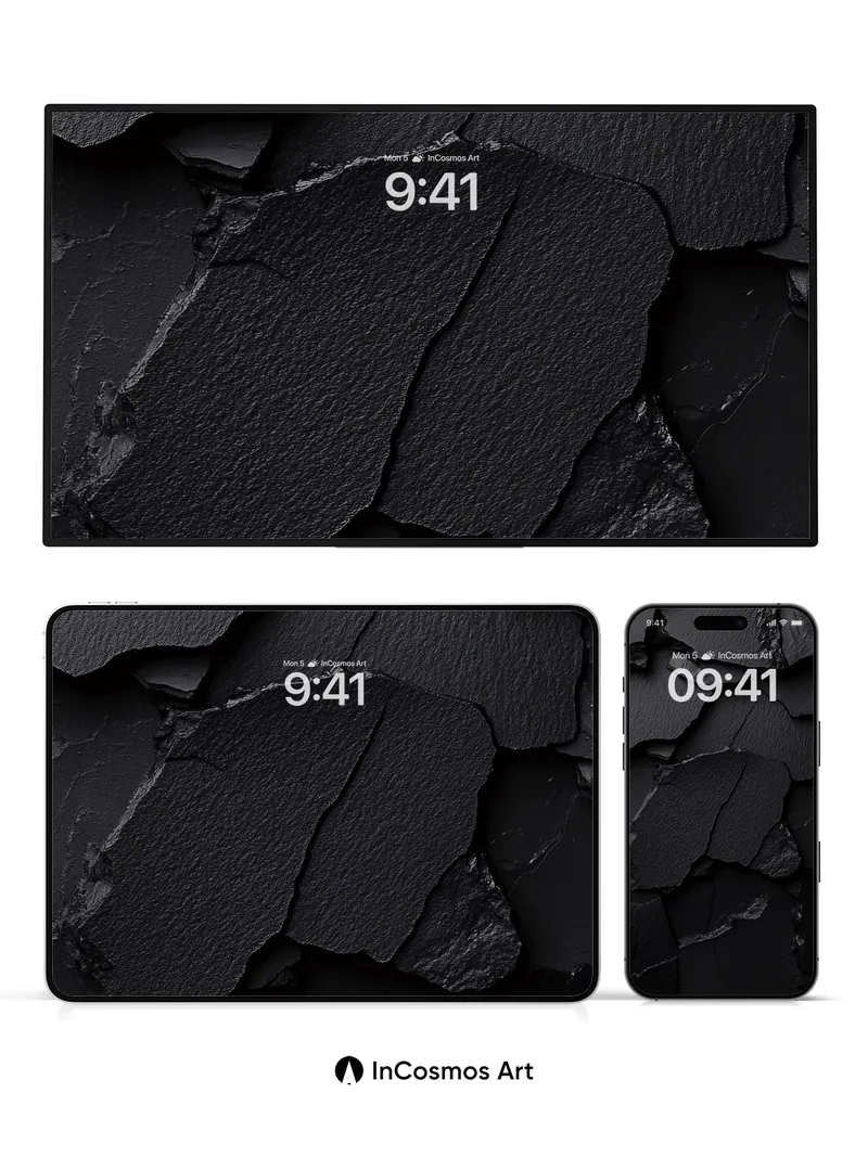 Shadowed Stone Wallpaper with Fractured Depth