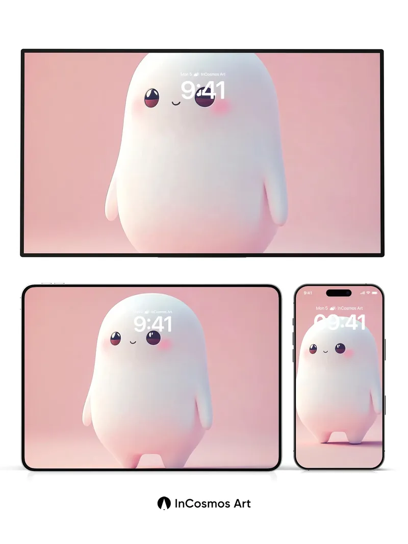 Soft Glow Wallpaper with Gentle Eyes